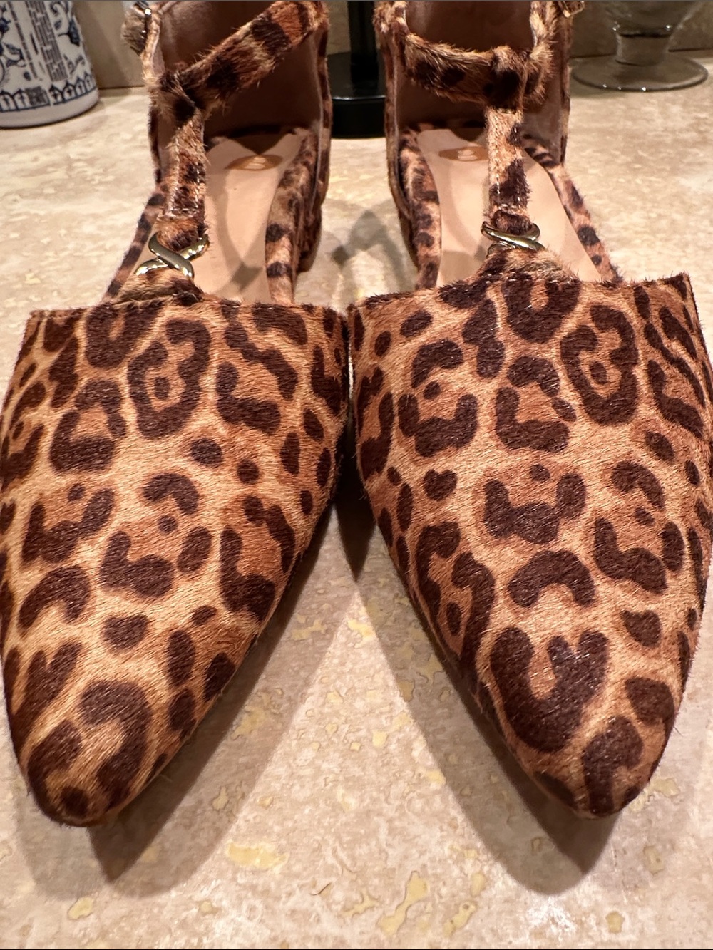 Bared Footwear Leopard-Print Pointed Slingback Flats in Brown - Picture 7 of 13